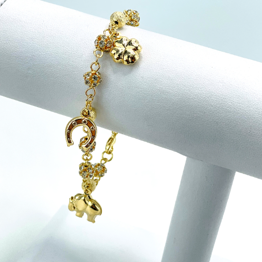 18k Gold Filled Protection Charms Bracelet Wholesale Jewelry Supplier