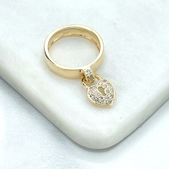 Gold Diamante & Heart Charm Ring Pack in 2023