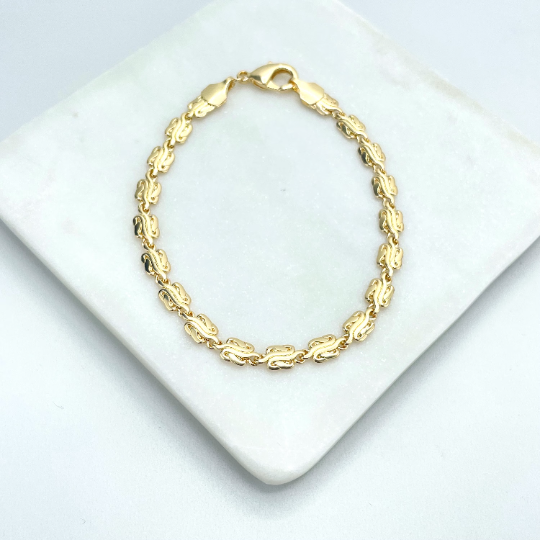 18K Gold Filled Specialty Chain Bracelet, Turkish Rope, Wholesale