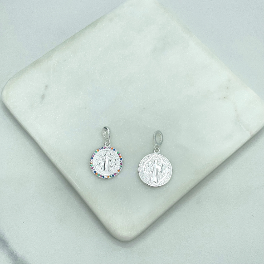 925 Sterling Silver Micro CZ San Benito Pendant Wholesale