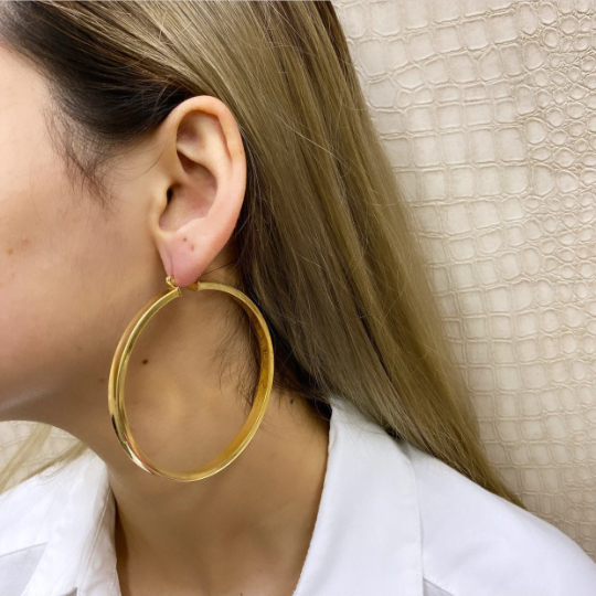 Big gold 2025 hoop earrings