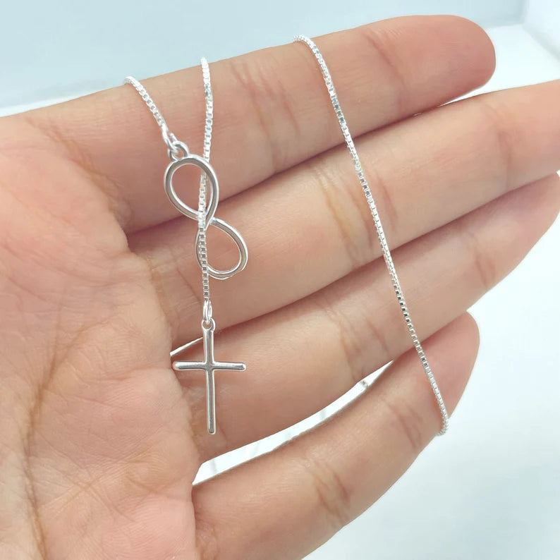 Cross with infinity symbol on sale necklace