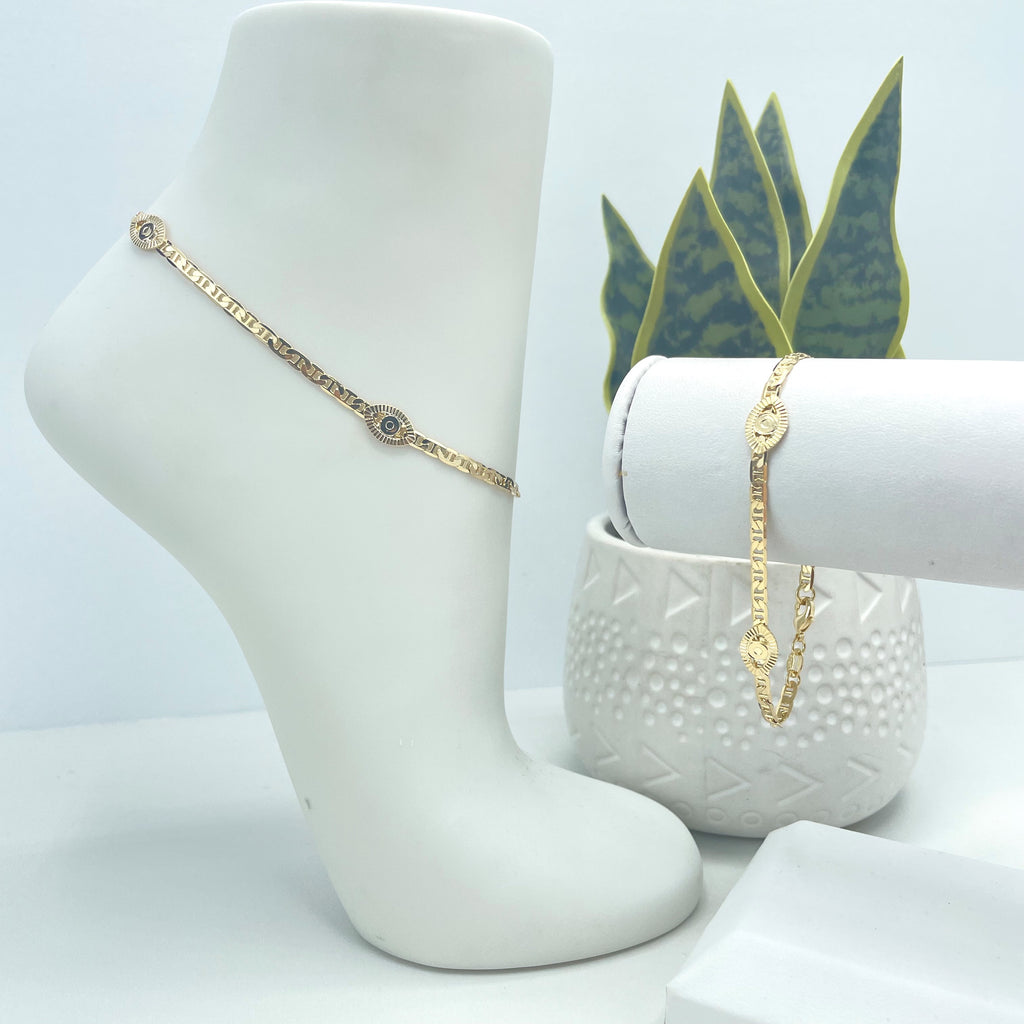 18K Gold Anklet/Bracelet with Heart Shaped Bells, Ankle Bracelet - Abhika  Jewels