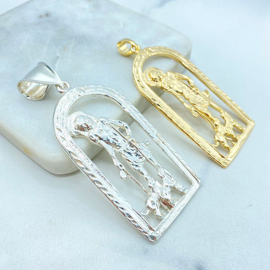 18k Gold Filled Saint Lazarus Pendant