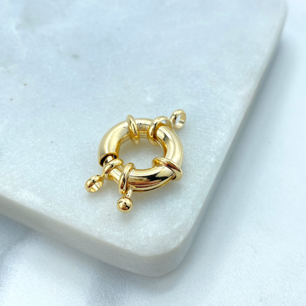 18k Gold Filled Spring Ring Clasp 19mm 15mm 13mm 10mm, Replacement Spring Ring, Clasp for Diy Chain or Necklace