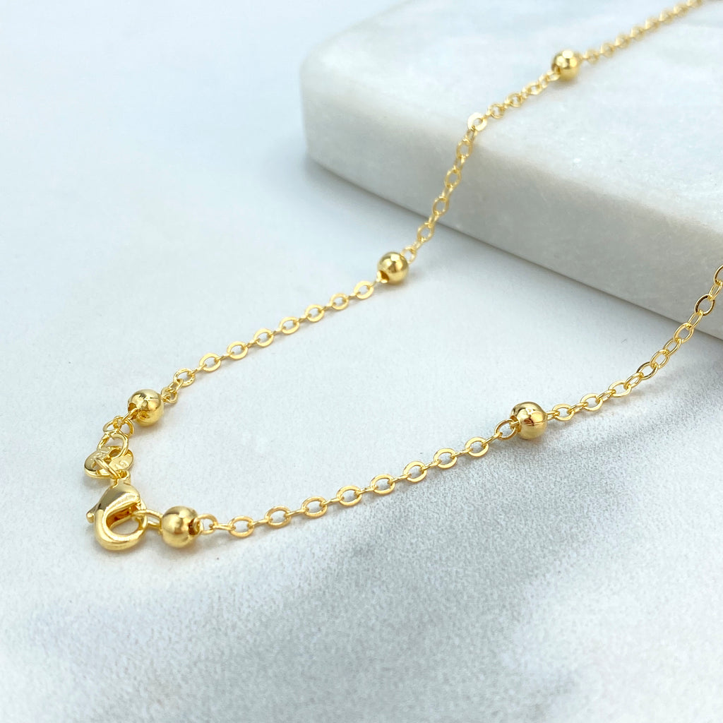 18k Gold Filled Satellite Chain and Rolo Chain, Necklace or Bracelet, Buy as a set or individually, Satellite Chain