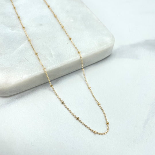 18k Gold Filled Wholesale Dainty Chain, Satellite Chain with Paperclip Chain,Classic Jewelry