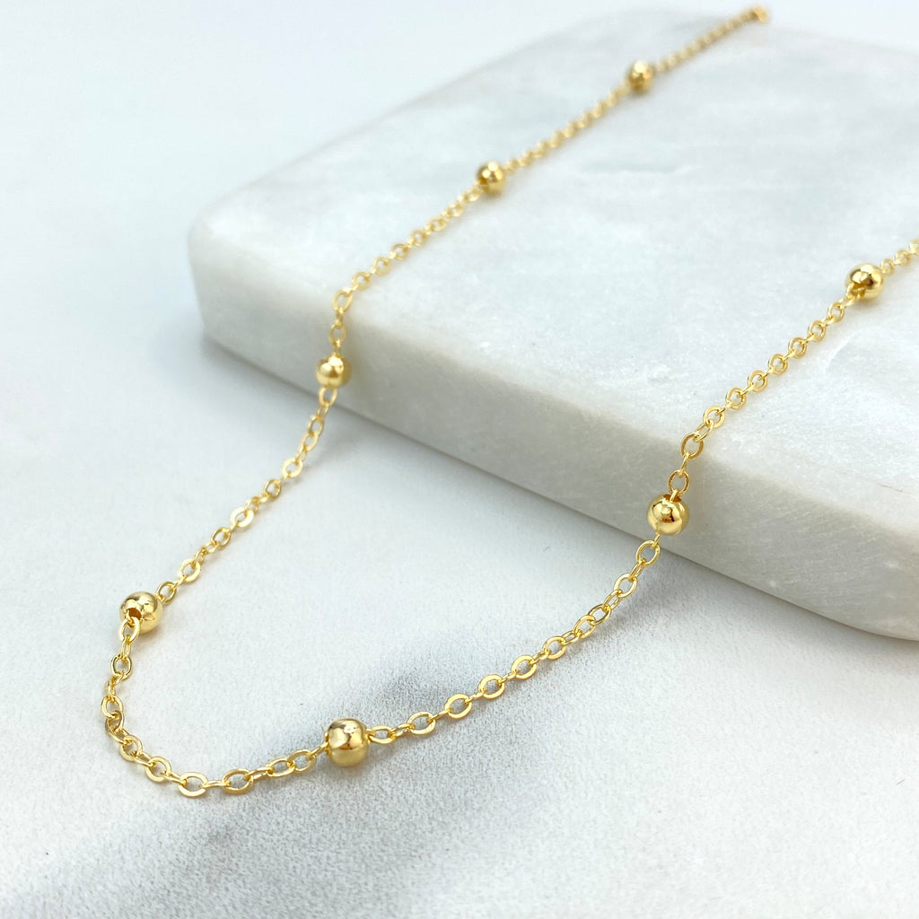 18k Gold Filled Satellite Chain and Rolo Chain, Necklace or Bracelet, Buy as a set or individually, Satellite Chain