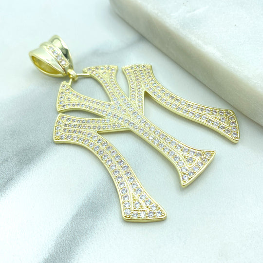 18k Gold Filled or Silver Filled New York Yankees Logo Pendants