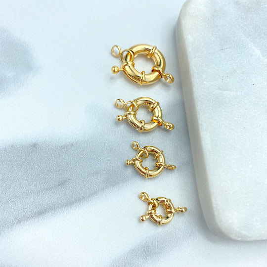 18k Gold Filled Spring Ring Clasp 20mm 16mm 13mm 12mm, Replacement Spring Ring, Clasp for Diy Chain or Necklace