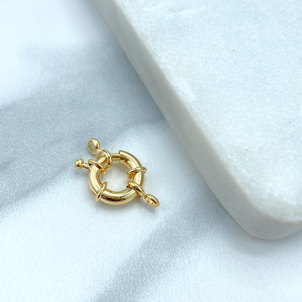 18k Gold Filled Spring Ring Clasp 20mm 16mm 13mm 12mm, Replacement Spring Ring, Clasp for Diy Chain or Necklace