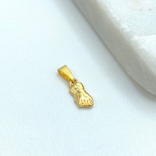 18k Gold Filled Petite Figa Hand Charm with a Dainty Design, Protective Small Figa Hand Charm, Petite Figa Hand Pendant