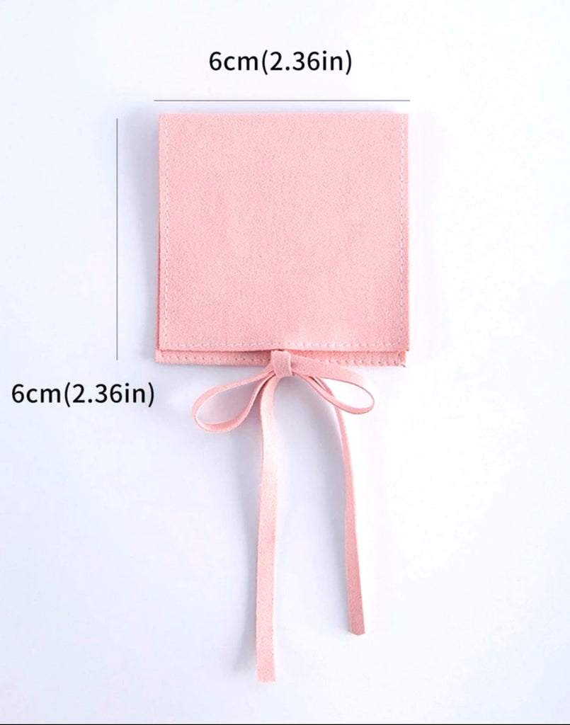01 Pink Gift Bag with Rope, Polyester Gift Wrapping Bag for Jewelry