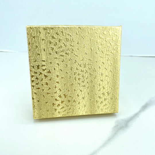 01 Piece Medium Gift Box Cardboard Texturized Gold Boxes for Jewelry
