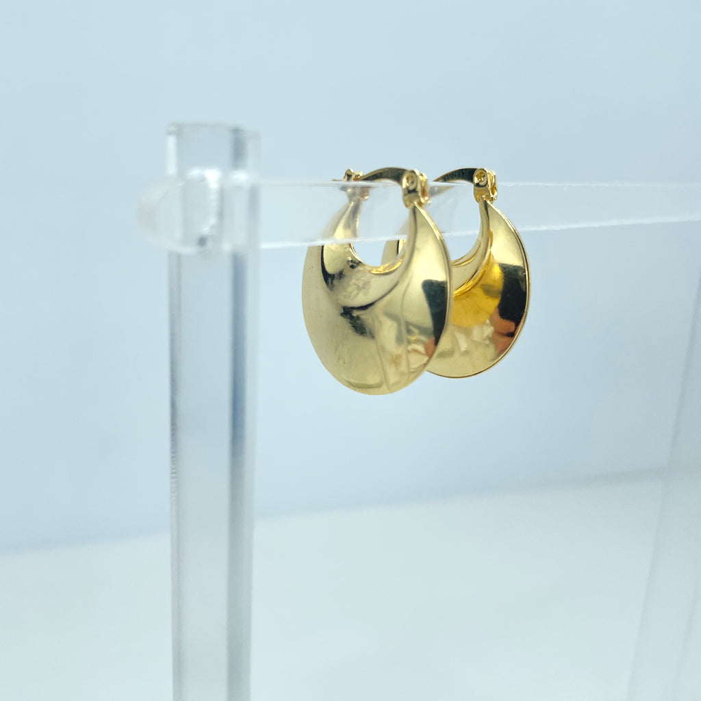 18k Gold Filled Chunky Gold Hoop Earrings, Thick Gold Huggie Earrings, Trendy Earrings