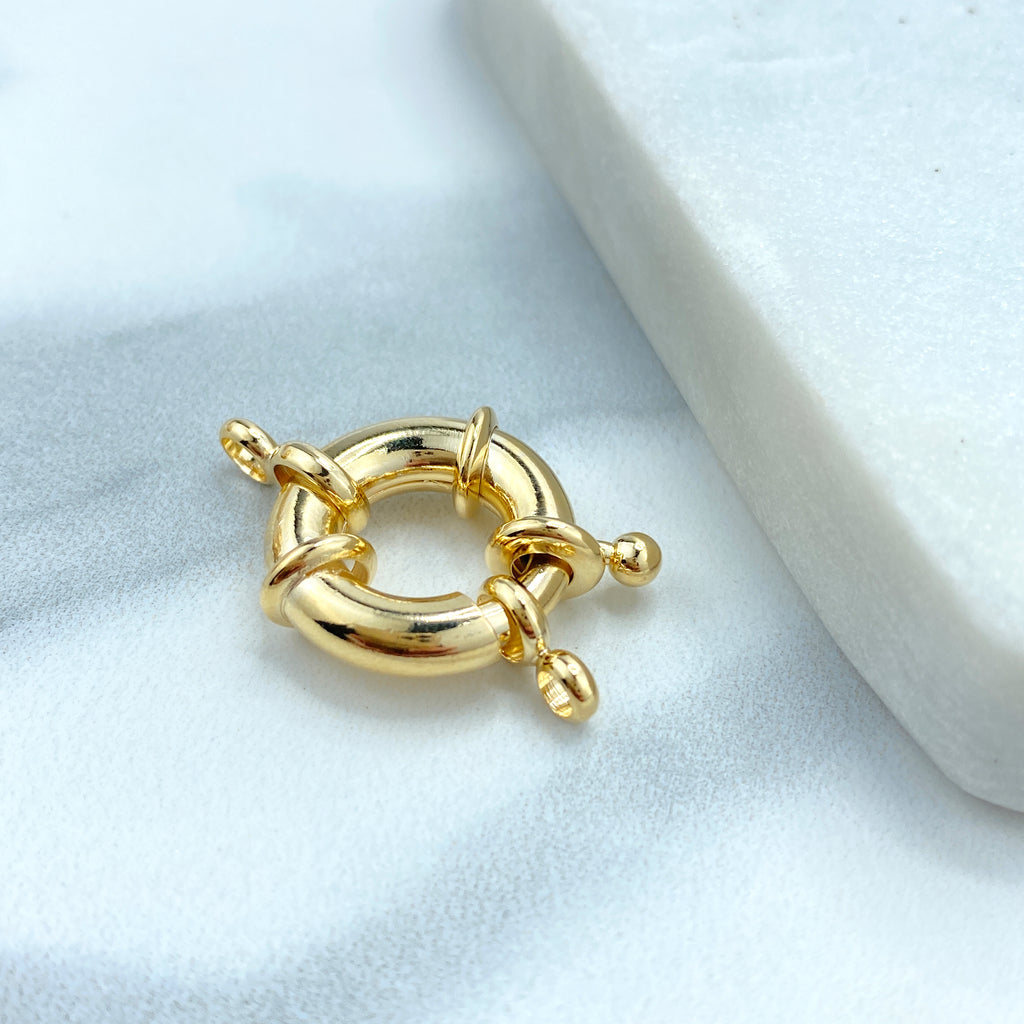 18k Gold Filled Spring Ring Clasp 19mm 15mm 13mm 10mm, Replacement Spring Ring, Clasp for Diy Chain or Necklace