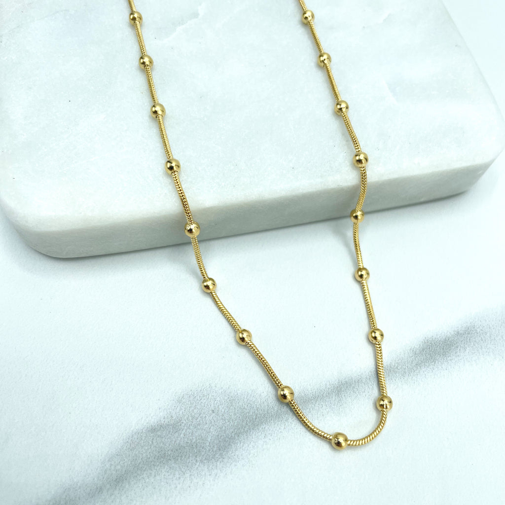 18k Gold Filled 1mm Satellite Chain with 18 Inches Long OR Bracelet with 7 Inches Long