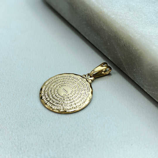 18k Gold Filled Our Lord Prayer Spanish Charm, Oracion Padre Nuestro Charm, Our Father Prayer Charm, Christian Lord's Prayer Engraved