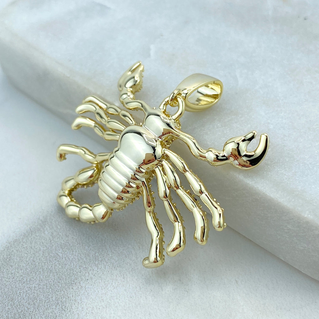 18k Gold Filled Iced Scorpion Pendant