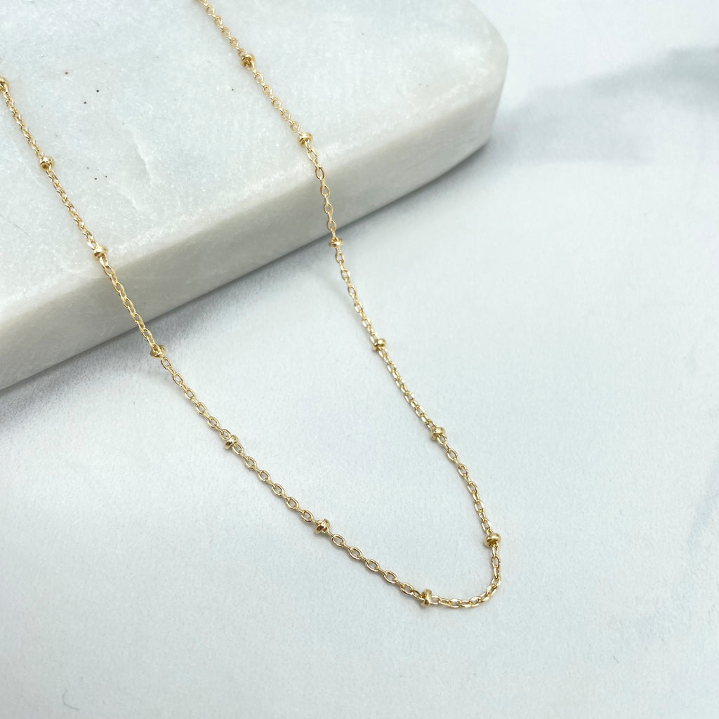 18k Gold Filled Wholesale Dainty Chain, Satellite Chain with Paperclip Chain,Classic Jewelry