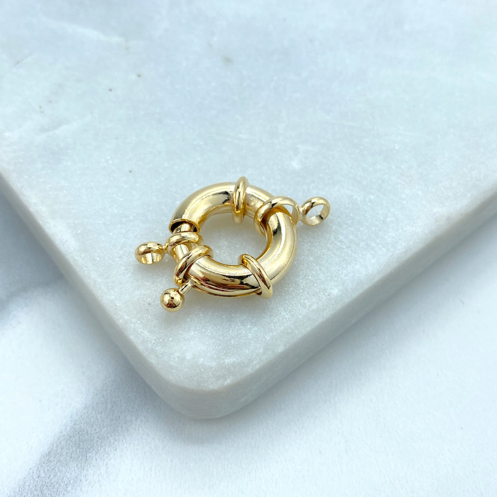 18k Gold Filled Spring Ring Clasp 20mm 16mm 13mm 12mm, Replacement Spring Ring, Clasp for Diy Chain or Necklace