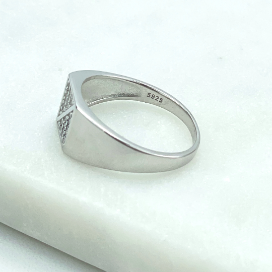 925 Sterling Silver Signet Ring Silver Mens Ring Silver Band