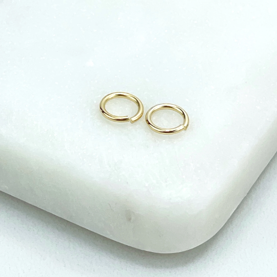 18k Gold Filled Open Jumping Ring, Round Ring Connectors, Split Ring, Jump Ring, 5, 12 or 25 Pieces for Wholesale