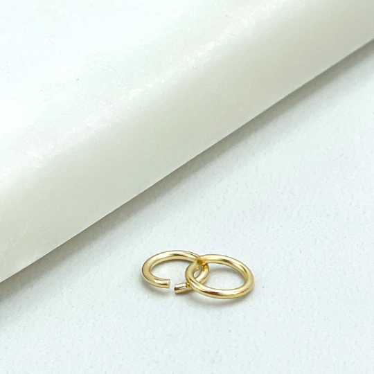 18k Gold Filled Open Jumping Ring, Round Ring Connectors, Split Ring, Jump Ring, 5, 12 or 25 Pieces for Wholesale
