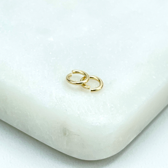 18k Gold Filled 4mm Open Jumping Ring, Round Ring Connectors, Split Ring, Jump Ring, 5, 12 or 25 Pieces, Wholesale