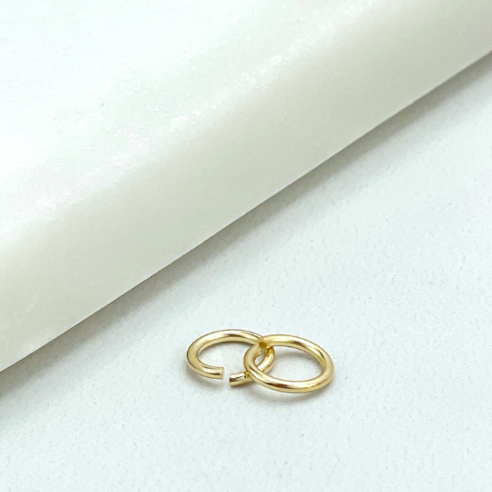 18k Gold Filled 5mm Open Jumping Ring, Round Ring Connectors, Split Ring, Jump Ring, 5, 12 or 25 Pieces Wholesale Jewelry Making Supplies  Jump Ring: -Length: 5mm | Thickness: 1mm