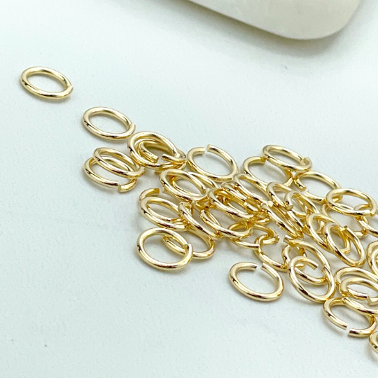 18k Gold Filled 5mm Open Jumping Ring, Round Ring Connectors, Split Ring, Jump Ring, 5, 12 or 25 Pieces Wholesale
