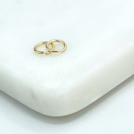 18k Gold Filled 5mm Open Jumping Ring, Round Ring Connectors, Split Ring, Jump Ring, 5, 12 or 25 Pieces Wholesale