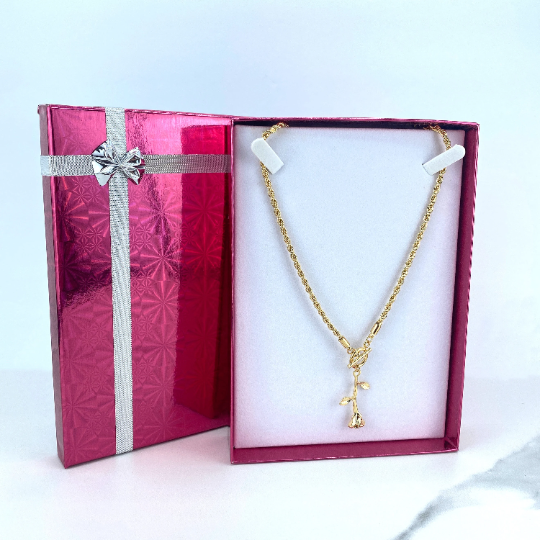 01 Piece Large Gift Cardboard Colored Boxes for Necklaces Chain, Gift Boxes for Jewelry