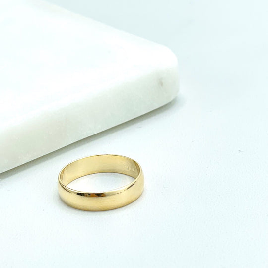 18k Gold Filled 16mm Classic Wedding Ring, Wedding Band, Comfort Fit, Simple Wedding Jewelry, Wholesale