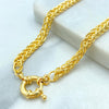 18k Gold Filled Chain Necklace and Bracelet Set, Spring Rings Closure, Elegant Statement Jewelry, Wholesale Jewelry