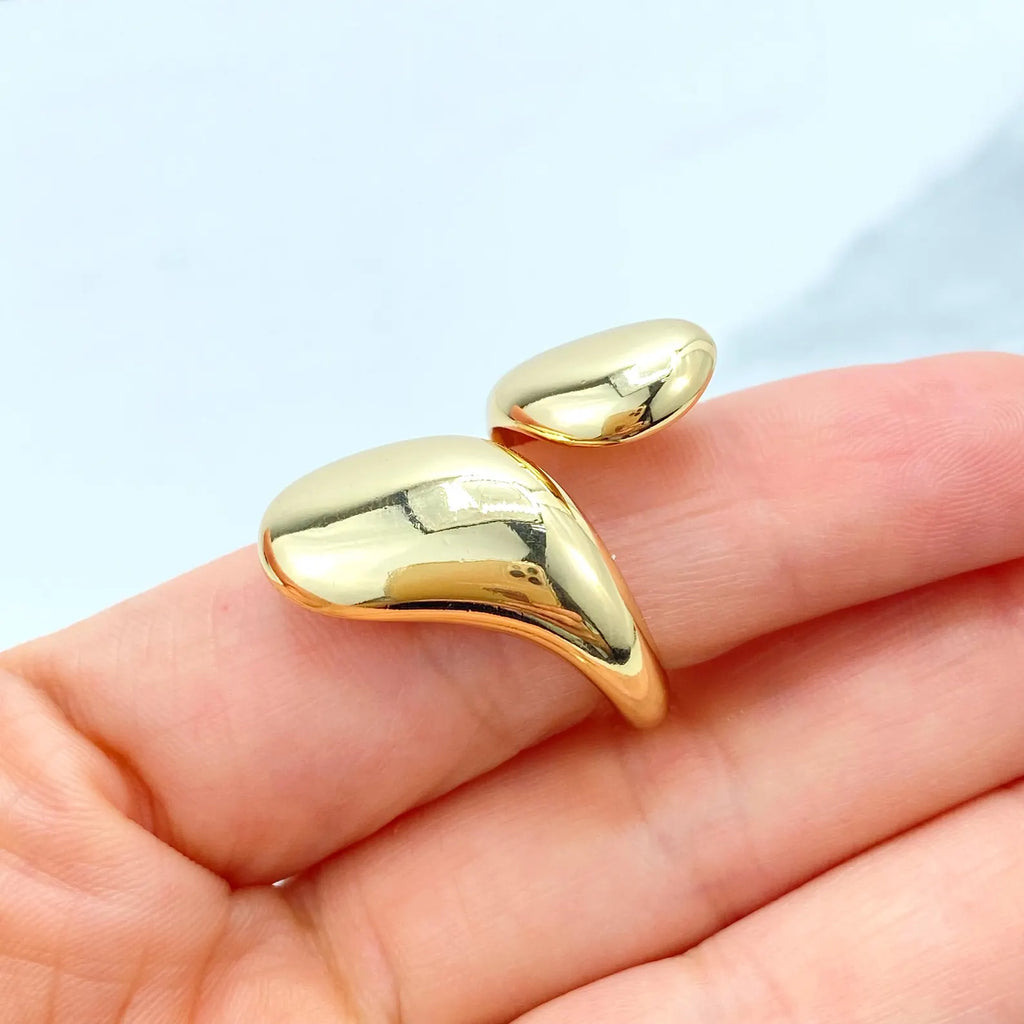 18k Gold Filled Open Ring, Modern Adjustable Design, Minimalist Statement Jewelry, Wholesale Jewelry