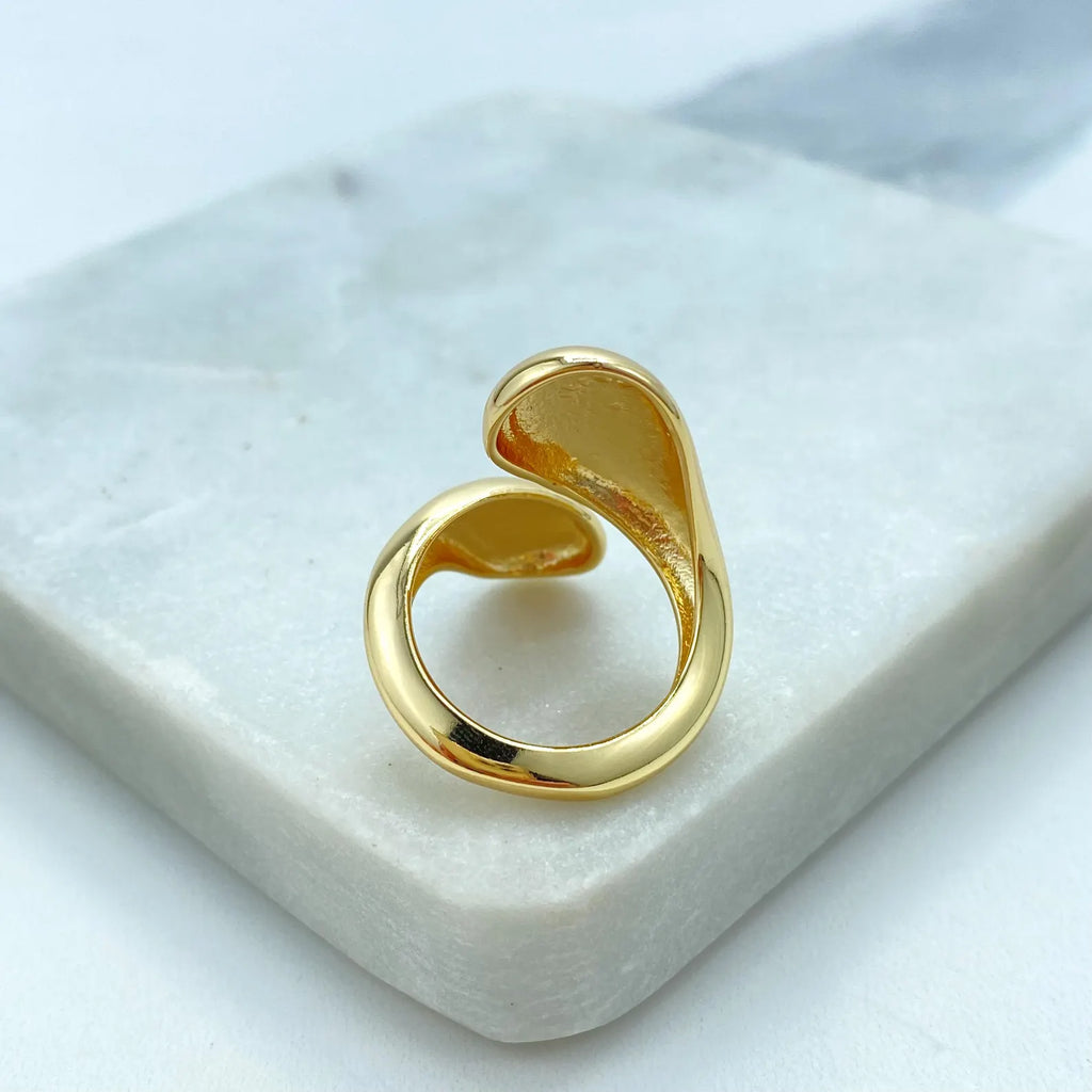 18k Gold Filled Open Ring, Modern Adjustable Design, Minimalist Statement Jewelry, Wholesale Jewelry