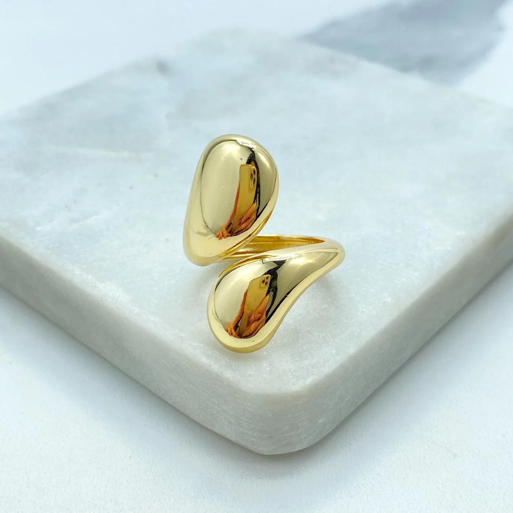 18k Gold Filled Open Ring, Modern Adjustable Design, Minimalist Statement Jewelry, Wholesale Jewelry