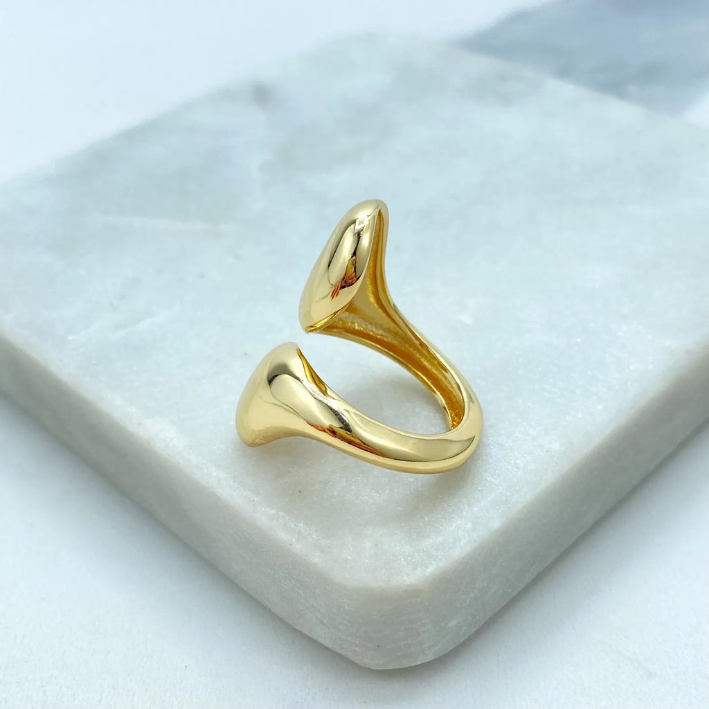 18k Gold Filled Open Ring, Modern Adjustable Design, Minimalist Statement Jewelry, Wholesale Jewelry