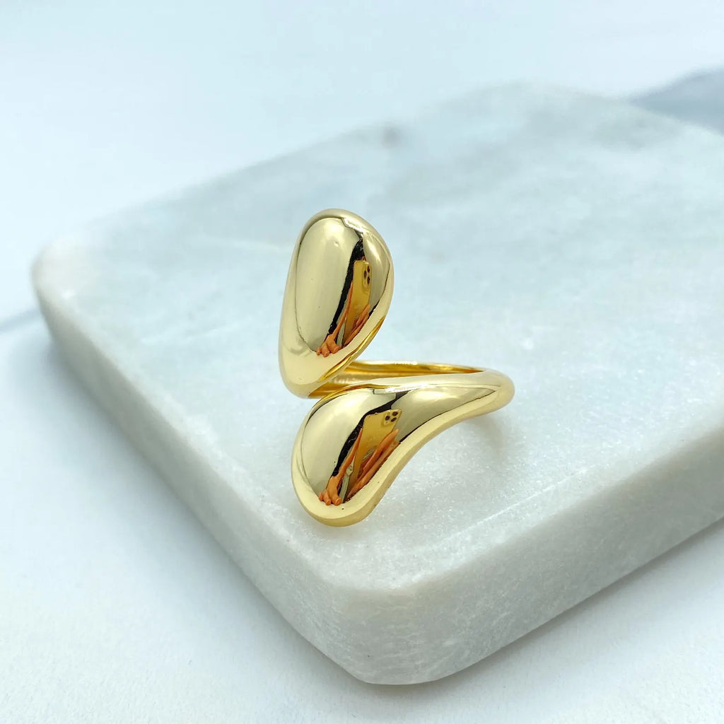 18k Gold Filled Open Ring, Modern Adjustable Design, Minimalist Statement Jewelry, Wholesale Jewelry
