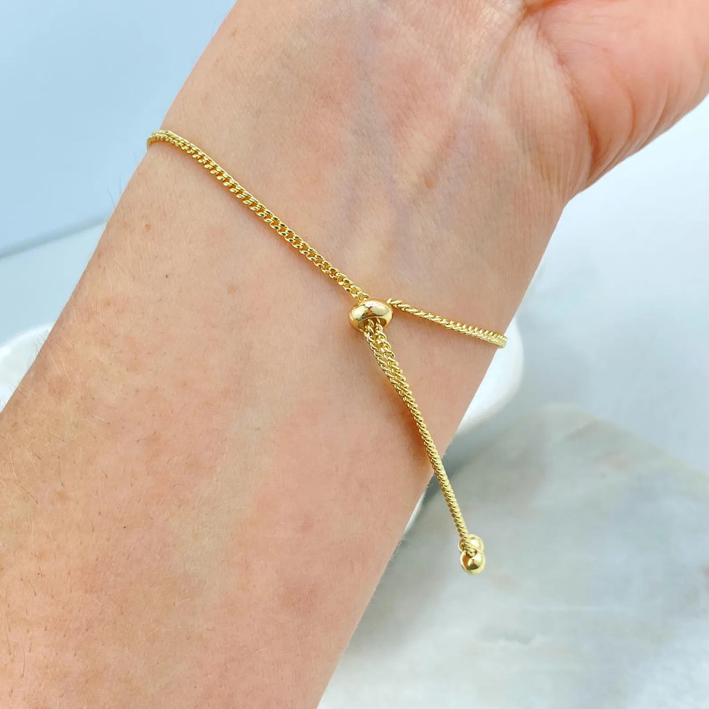 18k Gold Filled Adjustable Arrow Bracelet, Micro CZ Pavé Design, Dainty Minimalist Jewelry, Wholesale Jewelry