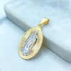 18K Gold Filled Two-Tone Miraculous Medal Pendant