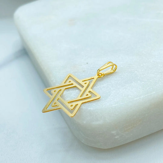 18K Gold Filled Star of David Pendant — Minimal