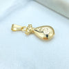 18K Gold Filled 3D Money Bag Dollar Sign Pendant