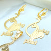 18K Gold Filled Baby Phat Kitty Pendant & Earrings Set