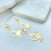 18K Gold Filled Baby Phat Kitty Pendant & Earrings Set