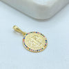 18K Gold Filled Saint Benedict CZ Pendant