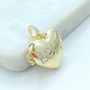 14K Gold Filled CZ Heart Locket Pendant
