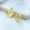 14K Gold Filled CZ Heart Locket Pendant