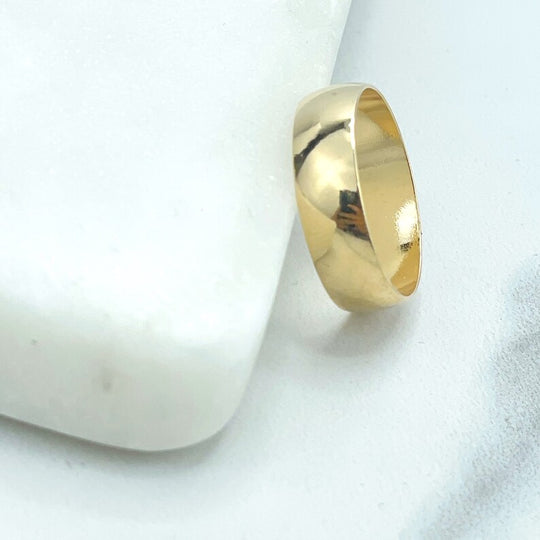 18k Gold Filled 14mm Classic Wedding Ring, Wedding Band, Comfort Fit, Simple Wedding Jewelry, Wholesale
